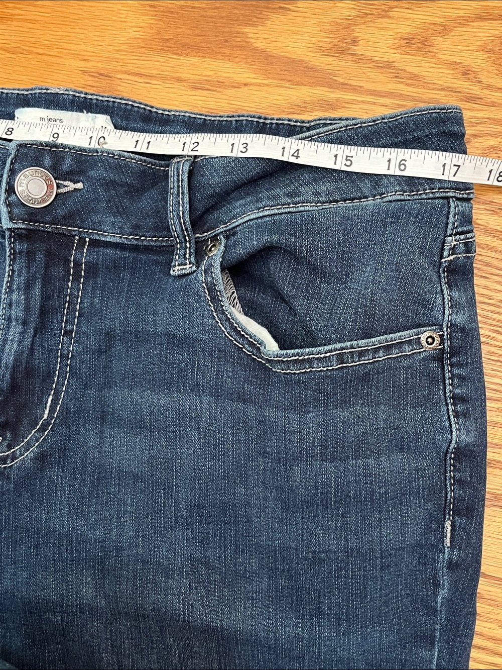 M jeans by Maurices Classic Straight-Leg Mid-Rise Women’s Jeans in Dark Blue - Picture 11 of 11